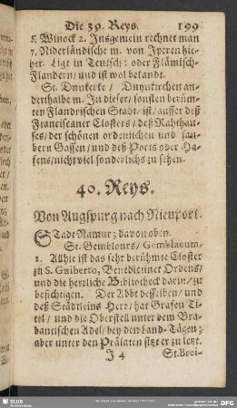 40. Reys. Von Augspurg nach Nieuport