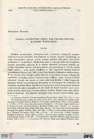 10: Geneza zachodniej części tak zwanej drugiej katedry wawelskiej