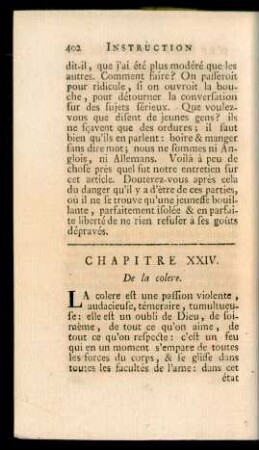 Chapitre XXIV. De la colere