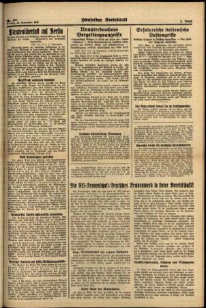 Zweite Ausgabe vom Freitag, den 13. September 1940.