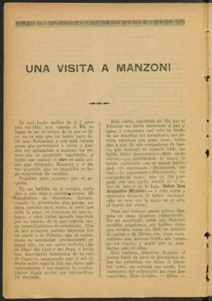 Una vista a Manzoni