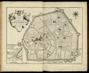 Plan De La Ville De Saint-Denys En France et des Environs 1704.
