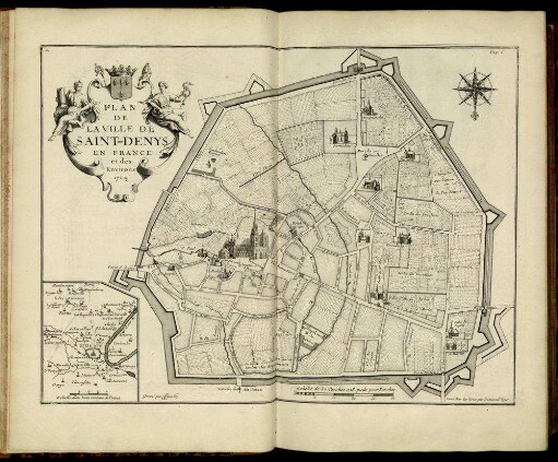 Plan De La Ville De Saint-Denys En France et des Environs 1704.