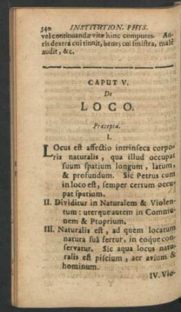 Caput V. De Loco.