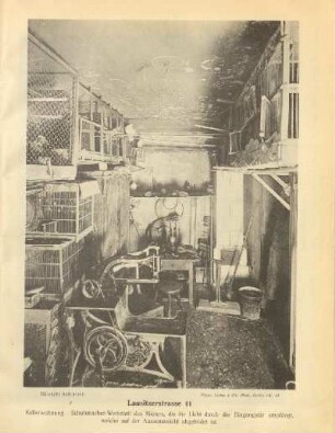 Lausitzerstrasse 41, Kellerwohnung. Schuhmacher-Werkstatt