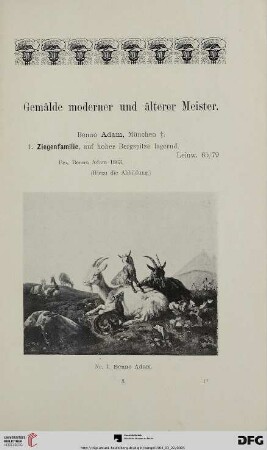 Gemälde moderner und älterer Meister (Nr. 1-196)
