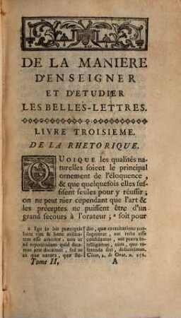 De La Maniere D'Enseigner Et D'Etudier Les Belles-Lettres, Par raport à l'esprit & au coeur, 2