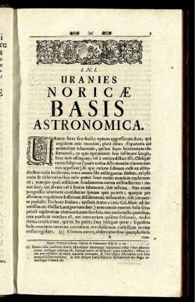 Uranies Noricae Basis Astronomica.