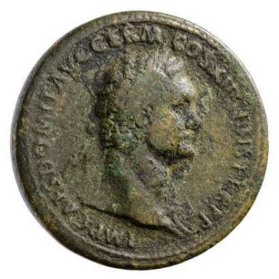 Münze, Sesterz, 86 n. Chr.