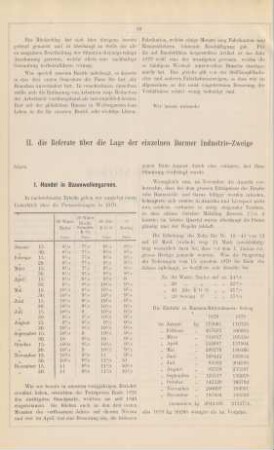II. Die Referate über die Lage der einzelnen Barmer Industrie- Zweige.