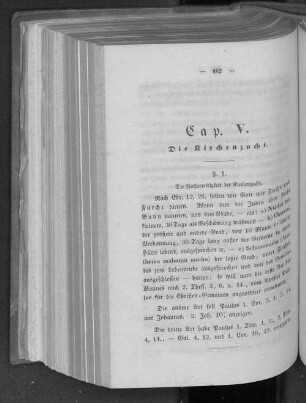 Cap. V. Die Kirchenzucht.
