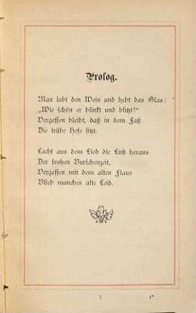 Studentenleben, Trink- und Liebeslieder