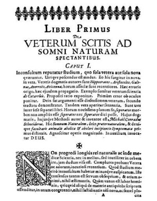 [De Somno & Sede Facultatum Principum Animæ.]
