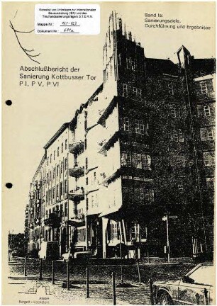 Abschlussbericht: Sanierung Kottbusser Tor P I, P V, P VI