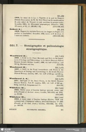 551.7. - Stratigraphie et paléontologie stratigraphique