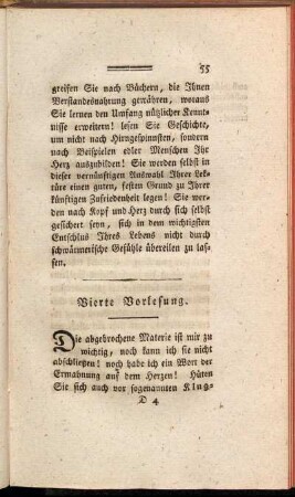 Vierte Vorlesung.