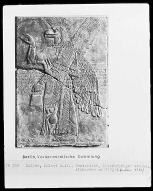 Adlerköpfiger Genius (Wandreliefbruchstück aus dem Palast Asurnasirpal II.)