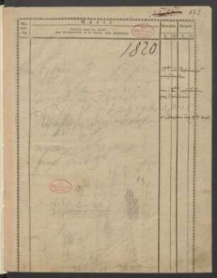 Kalender [1820] in welchem Beethoven zu Anmerkungen über seine Haushaltung, Absendung von Briefen etc sich bedient hat
