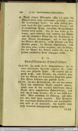 §. 72. Unvollkommene Schwefelsäure