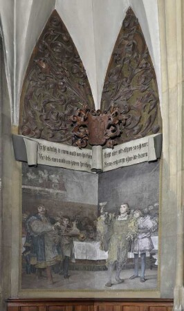 Wandbild: "Das Gastmahl zu Mecheln im Jahr 1493"