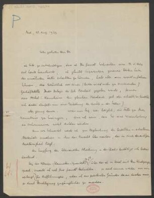Brief an Ludwig Strecker an B. Schott's Söhne : 28.08.1923