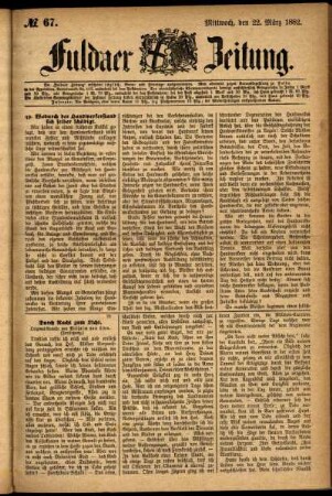 Ausgabe vom Mittwoch, den 22. März 1882.