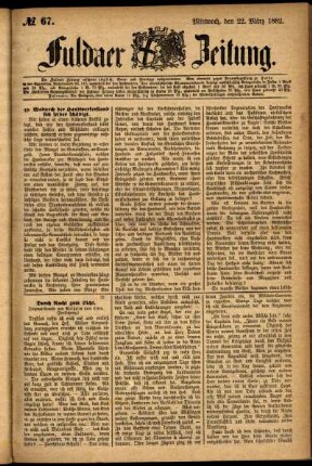 Ausgabe vom Mittwoch, den 22. März 1882.