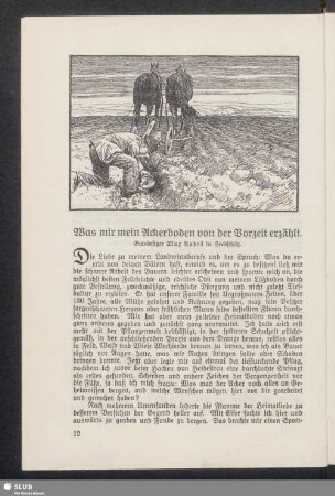 Was mir mein Ackerboden von der Vorzeit erzählt