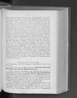 Sitzung am 16. Januar 1900.