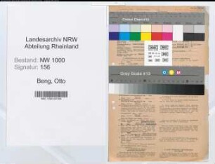 Entnazifizierung Otto Beng, geb. 02.06.1889 (Landesinspektor)