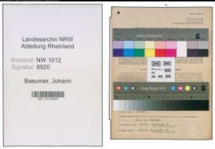 Entnazifizierung Johann Baeumer , geb. 29.06.1886 (Verkehrsaufseher)