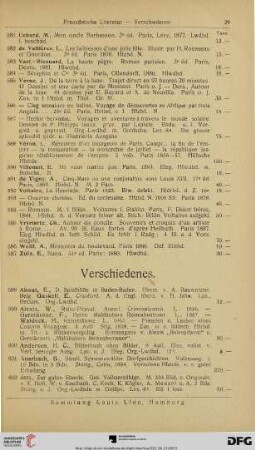 Verschiedenes (Nr. 598-757)