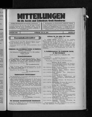 Jahrgang 1933, Hamburg, den 25. Juni, Nummer 26