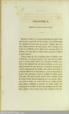 Chap. X. Manière de préparer la boisson du Thé