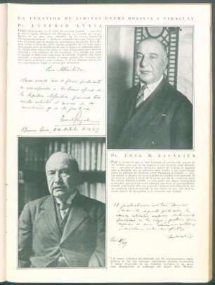La cuestión de limites entre Bolivia y Paraguay