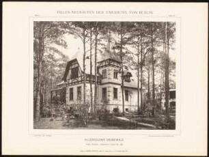 Villa Kessler, Berlin-Grunewald: Ansicht (aus: Hermann Rückwardt, Villen-Neubauten der Umgebung von Berlin)