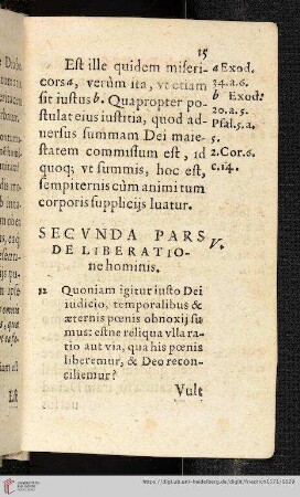Secunda Pars de Liberatione hominis