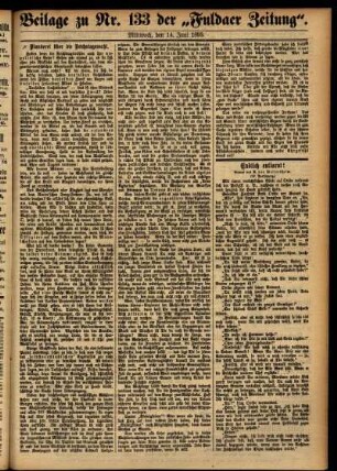 Dritte Ausgabe vom Mittwoch, den 14. Juni 1893.