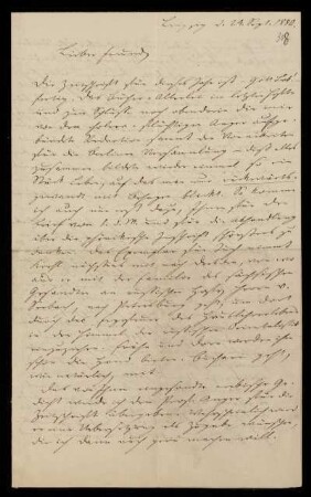 Brief von Heinrich Leberecht Fleischer an Heinrich Ewald. Leipzig, 24.9.1850