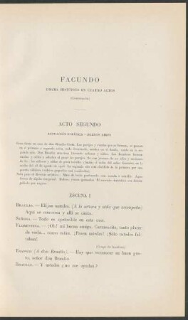 Facundo - (Continuación) : Drama histórico en cuatro actos