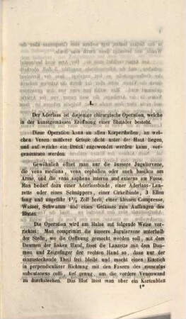 Die wichtigsten unglücklichen Ereignisse und Zufälle während und nach der Operation des Aderlasses : Inaugural-Abhandlung