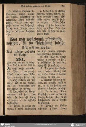 Wot tych woßebnych pschißłuschnoszjow, kiż ßo kscheszjanej salejża