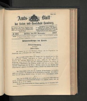No. 295, 23. November 1917