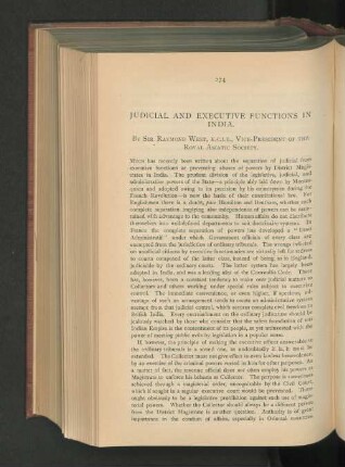 Judicial and Executive Functions in India.