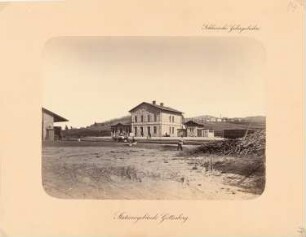 Schlesische Gebirgsbahn. Stationsgebäude Gottesberg: Ansicht