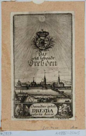 Ansicht von Dresden, Blick von der rechten Elbseite auf die Altstadt