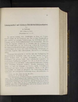 Lösungsmittel mit kleinen Dielektrizitätskonstanten