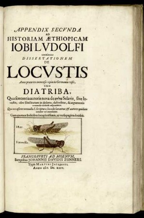 App. 2: Iobi Ludolfi alias Leutholf dicti Ad Suam Historiam Aethiopicam Antehac Editam Commentarius. App. 2