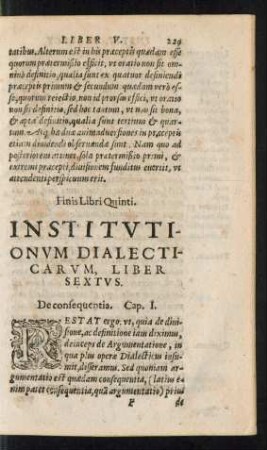 Institutionum Dialecticarum, Liber Sextus.