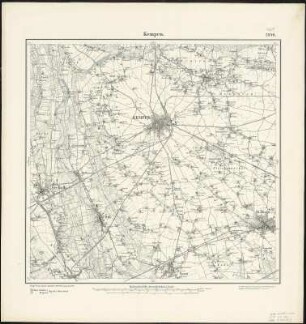 Meßtischblatt 2646 : Kempen, 1894 : Kempen. - Aufn. 1892. - 1:25000. - [Berlin]: Reichsamt für Landesaufnahme, 1894. - 1 Kt.